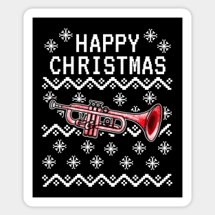 Trumpet Ugly Christmas Trumpeter Brass Musician Sticker